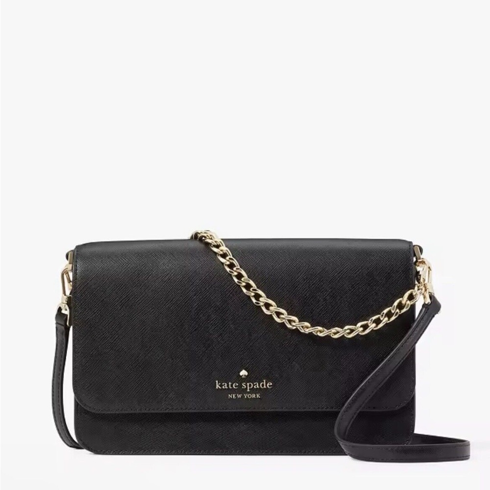 Kate Spade Madison Large Flap Crossbody in Black